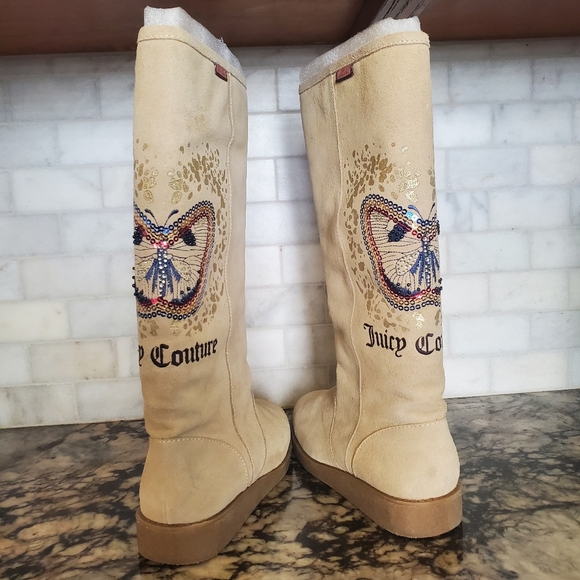 Juicy Couture Angelica J562102 Butterfly Boots Size 6 - Picture 1 of 13
